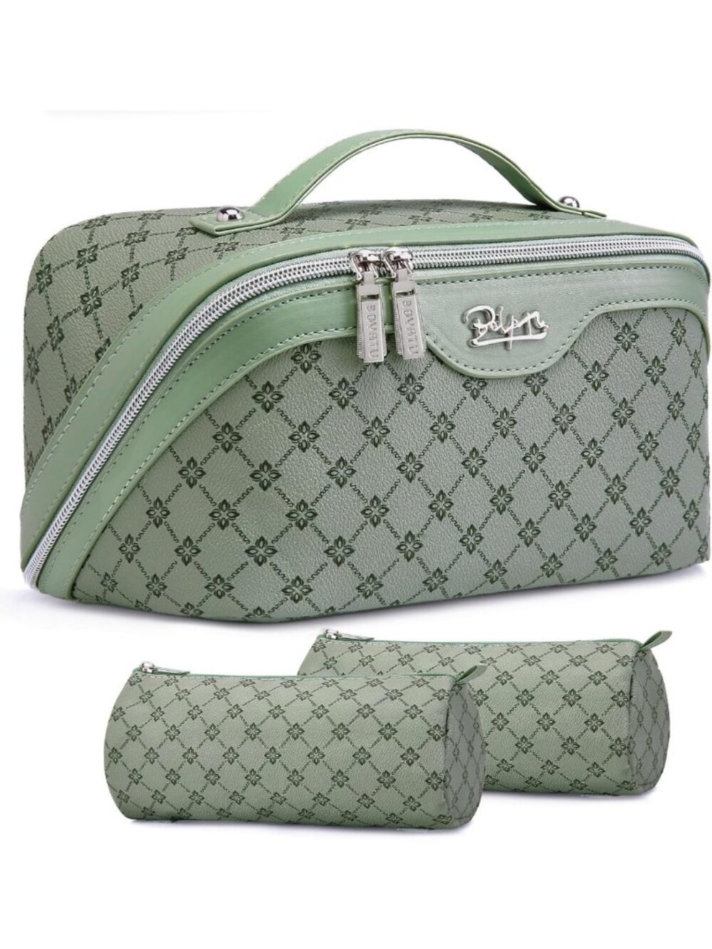 3-Piece Travel Makeup Bag Set for Women - Stylish Cosmetic Organizer & Storage